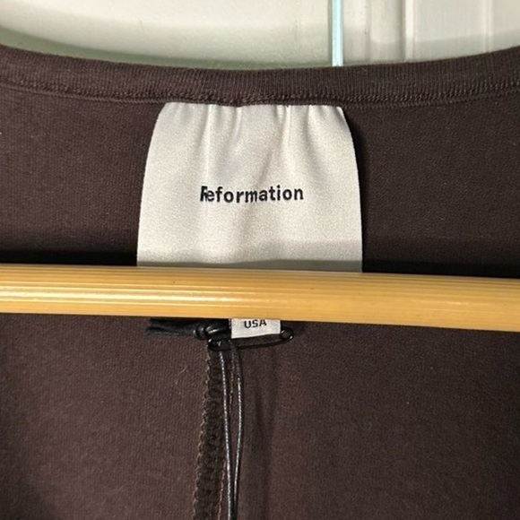 Reformation Knit Dress Brown -Size M-Kelsey-Retails for $128.00-NWT - Picture 4 of 12